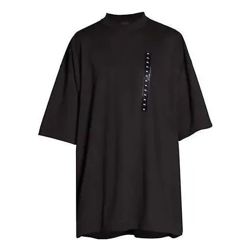 Balenciaga Size Sticker Oversized T-Shirt 'Black' 720209TNVE41000 sold by KicksCrew
