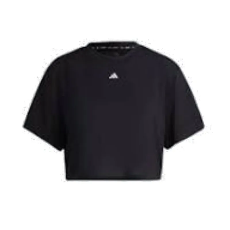 (WMNS) adidas Studio T-Shirt Asia Sizing 'Black' HN5549 sold by KicksCrew