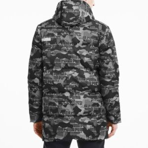 Puma Camo Down Jacket 'Grey Black' 585502-02 sold by KicksCrew
