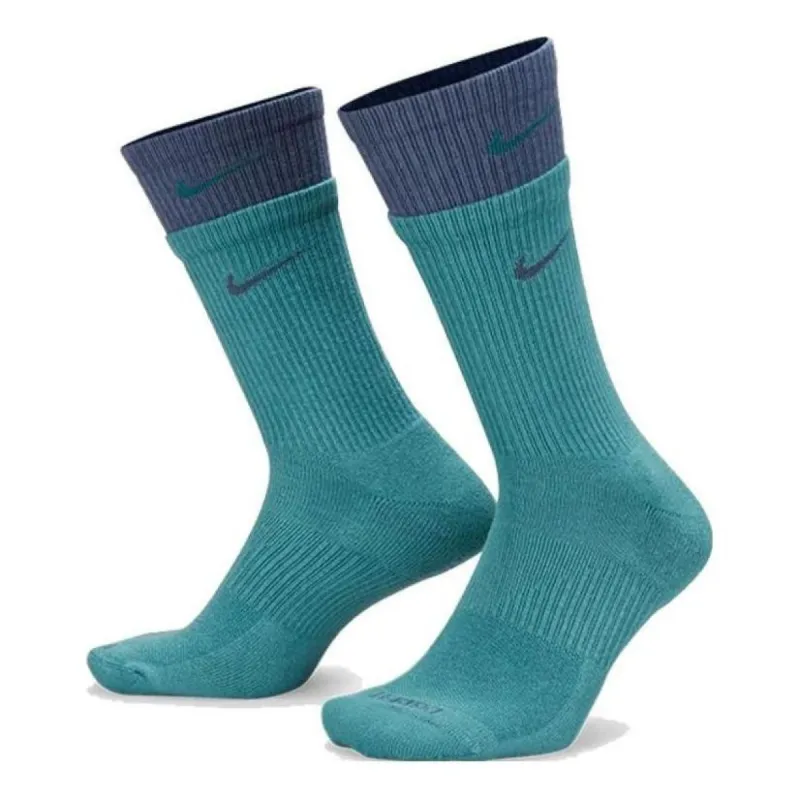 Nike Everyday Plus Cushioned Crew Socks 'Green Blue' DD2795-300 sold by KicksCrew