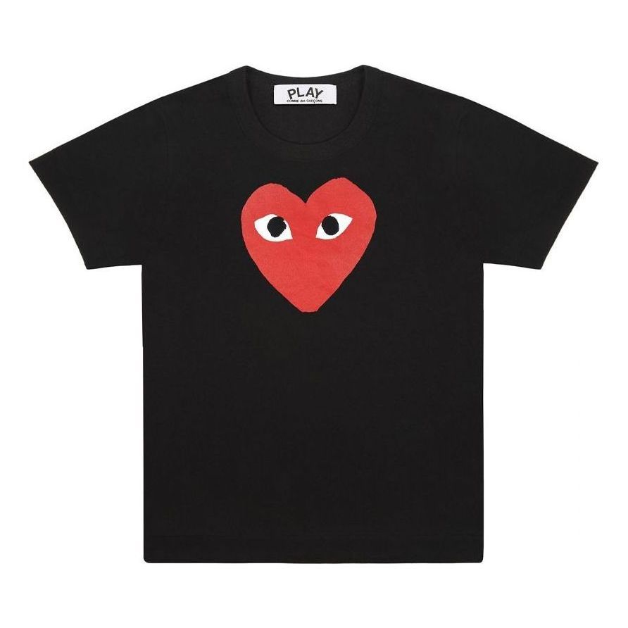 (WMNS) COMME des GARCONS PLAY T-Shirt Large Red Heart 'Black' AZ-T111-051-1 sold by KicksCrew