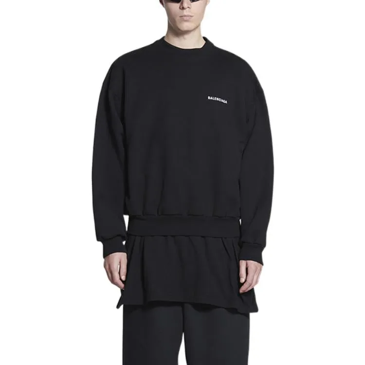 Balenciaga Crewneck Sweatshirt Regular Fit 'Black' 697869TMVF51070 sold by KicksCrew product image thumbnail 4
