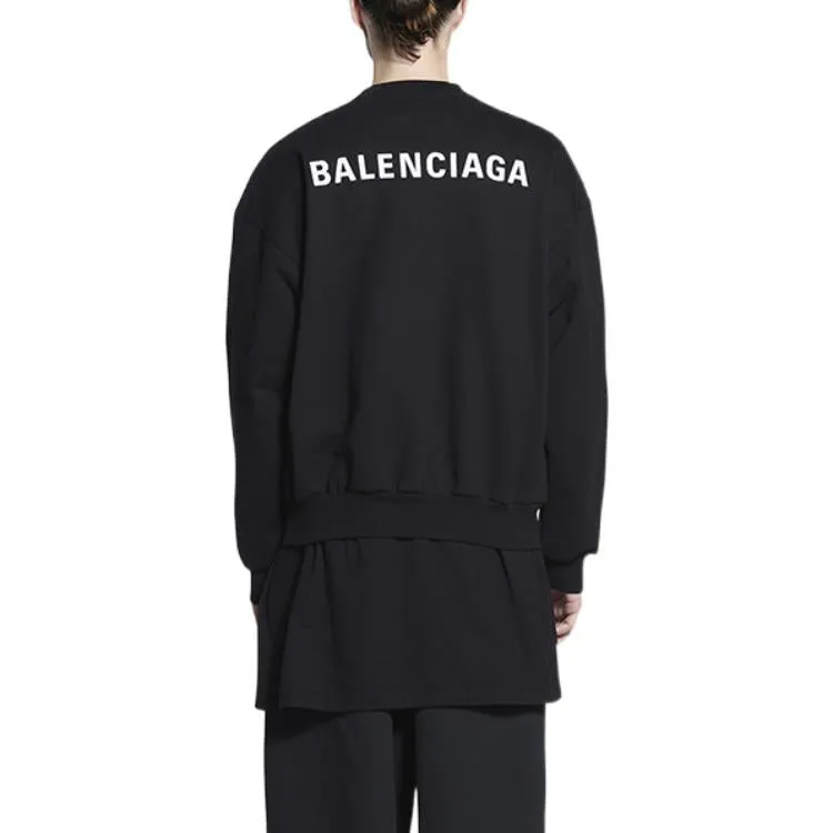 Balenciaga Crewneck Sweatshirt Regular Fit 'Black' 697869TMVF51070 sold by KicksCrew product image thumbnail 5