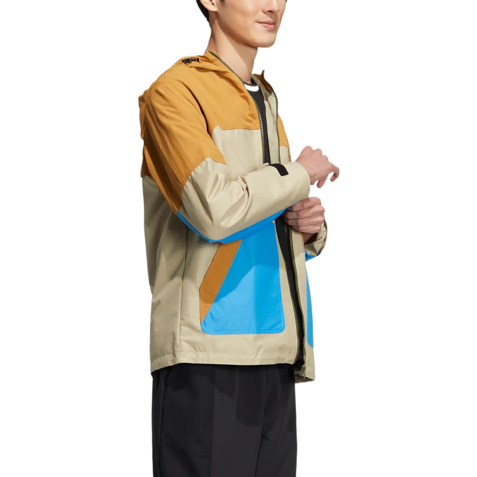 Adidas Neo Util Windbreaker Jackets 'Beige Blue' HN2427 sold by KicksCrew product image thumbnail 4