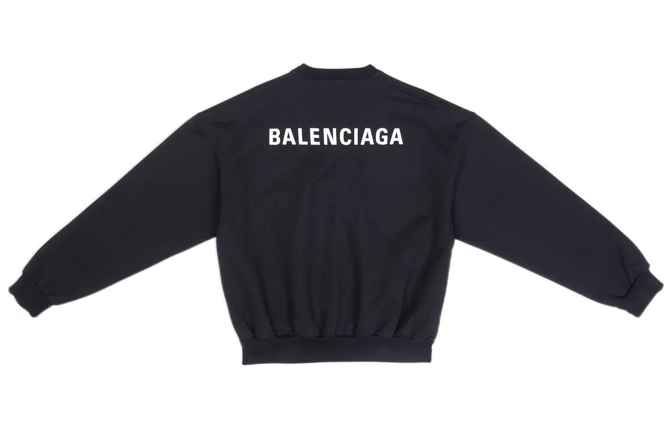Balenciaga Crewneck Sweatshirt Regular Fit 'Black' 697869TMVF51070 sold by KicksCrew product image thumbnail 2
