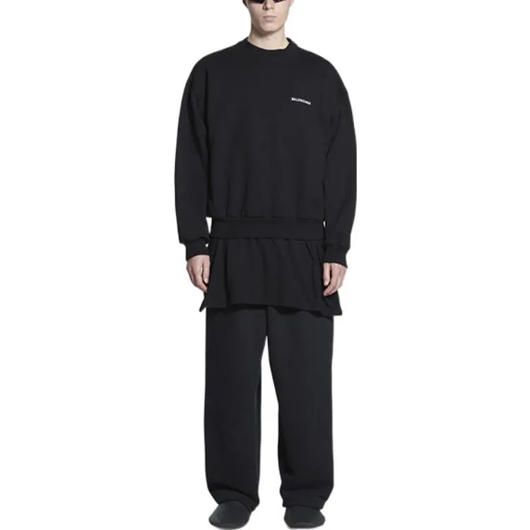 Balenciaga Crewneck Sweatshirt Regular Fit 'Black' 697869TMVF51070 sold by KicksCrew product image thumbnail 3