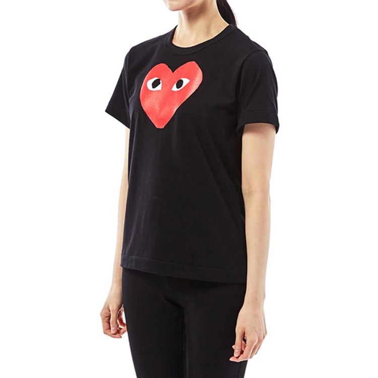 (WMNS) COMME des GARCONS PLAY T-Shirt Large Red Heart 'Black' AZ-T111-051-1 sold by KicksCrew product image thumbnail 4