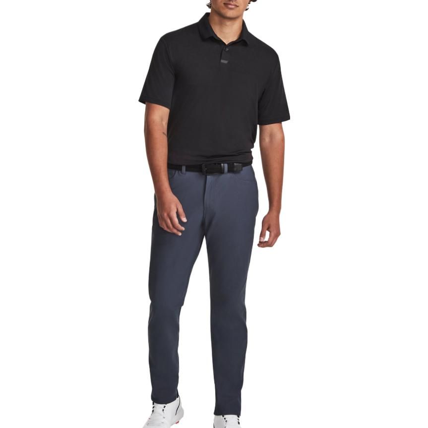 Under Armour Tour Tips Jacquard Polo Shirt 'Black' 1379737-001 sold by KicksCrew product image thumbnail 3