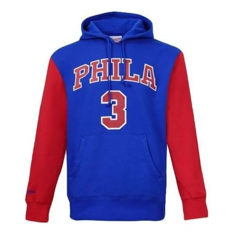 Mitchell & Ness x NBA Philadelphia 76ers Fleece Hoodie 'Allen Iverson 3' FNNP3417-P7696AIVRYRD sold by KicksCrew