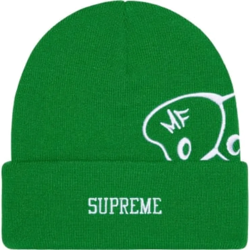 Supreme MF Doom Beanie 'Green White' SUP-FW23-2312 sold by KicksCrew