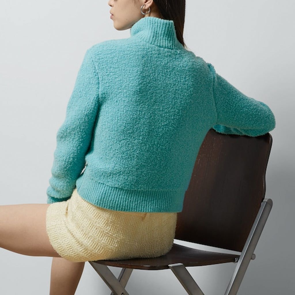 (WMNS) Gucci Interlocking G Extrafine Wool Zip Up Cardigan 'Light Blue' 772342-XKDMG-4452 sold by KicksCrew product image thumbnail 3