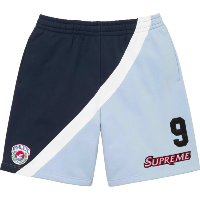Supreme Equpe Sweatshorts 'Black White Teal' SUP-SS24-229 sold by KicksCrew