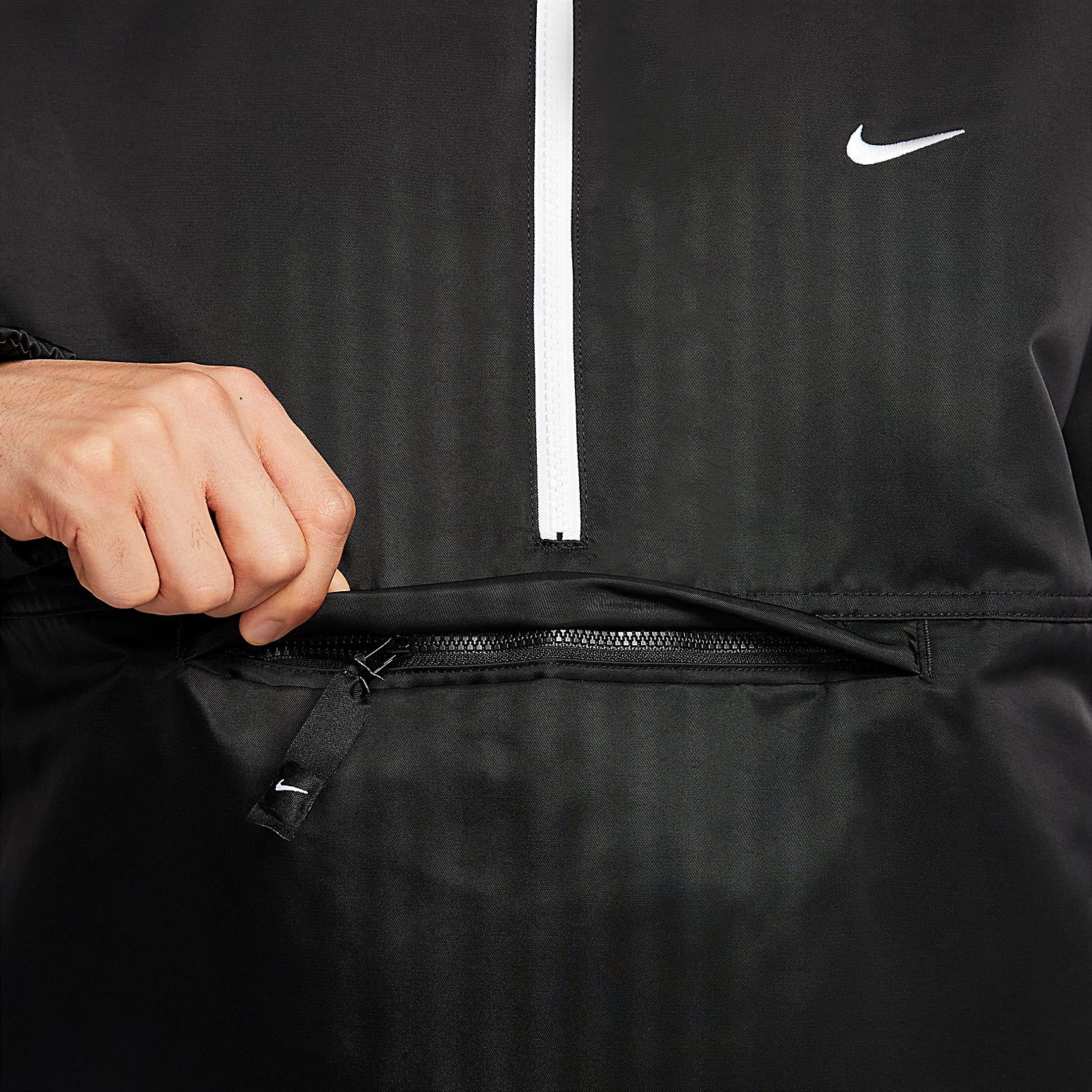 Nike NRG Solo Swoosh Satin Anorak 'Black' DR0840-010 sold by KicksCrew product image thumbnail 4