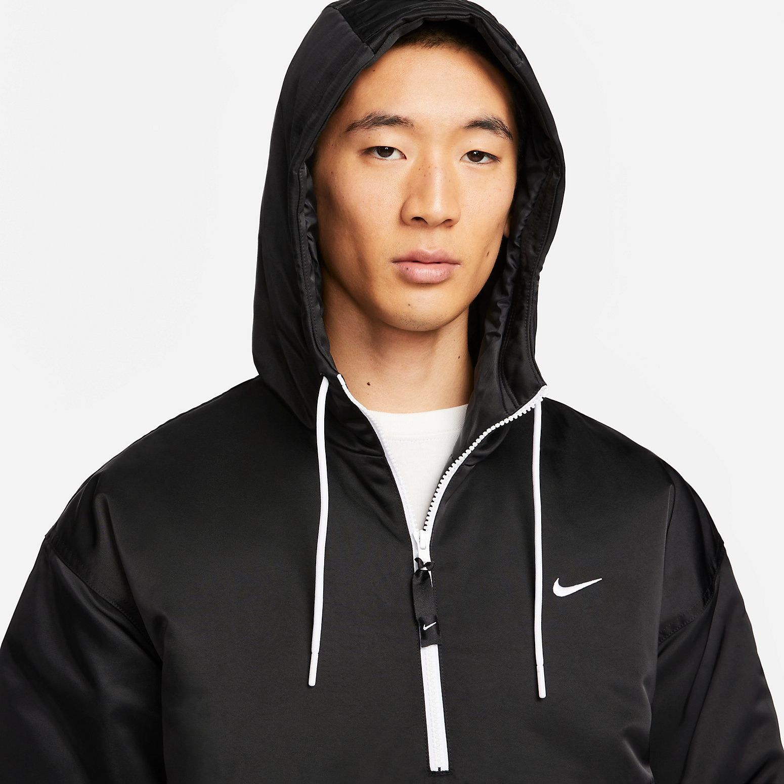 Nike NRG Solo Swoosh Satin Anorak 'Black' DR0840-010 sold by KicksCrew product image thumbnail 2