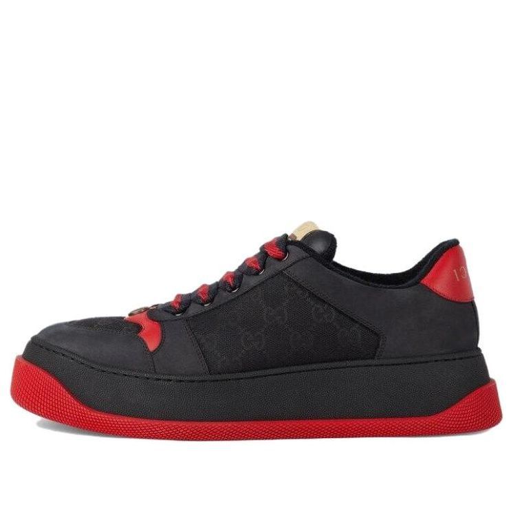 Gucci Screener Sneaker 'Black Red' 750048-FAB39-1058 sold by KicksCrew