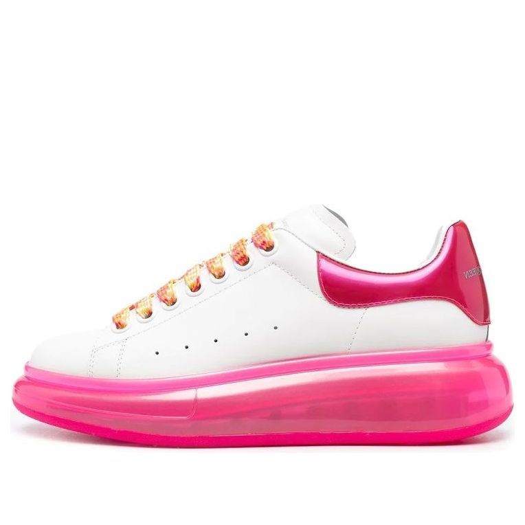 (WMNS) Alexander McQueen Oversized Lace-Up Sneakers 'White Rose Pink' 697109WIBNF9753 sold by KicksCrew