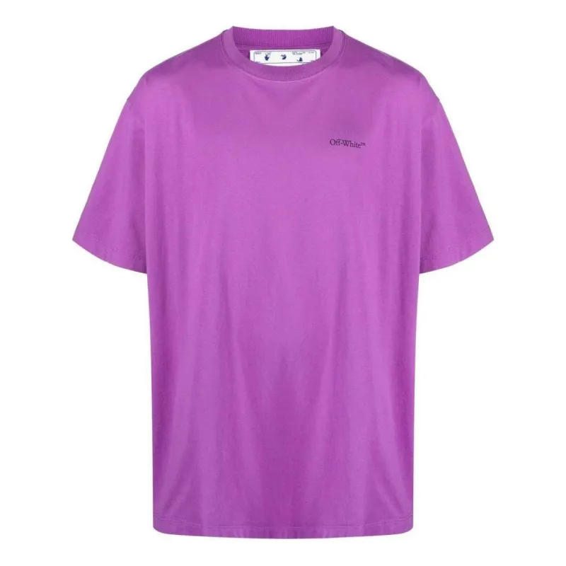 Off-White Arrows Crew-Neck T-shirt 'Purple' OMAA038S23JER0023610 sold by KicksCrew