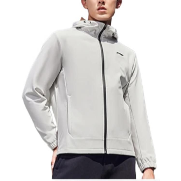Li-Ning Athletics Hooded Jacket 'White Black' AFDSA01-4 sold by KicksCrew product image thumbnail 3