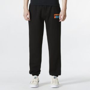 PUMA Graphic Logo Sweatpants 'Black' 673604-01 sold by KicksCrew