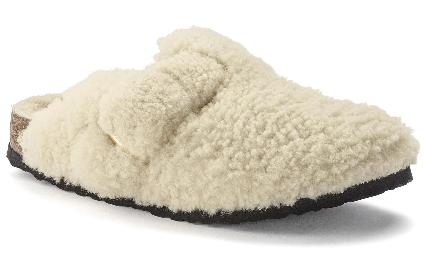 (WMNS) Birkenstock Boston Big Buckle Shearling Narrow Fit 'Eggshell' 1025664 sold by KicksCrew product image thumbnail 3