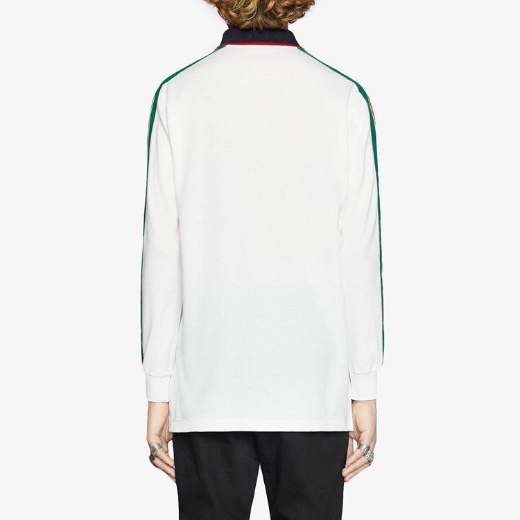Gucci Cotton Jersey Polo With Gucci Stripe 'White' 545784-XJAG4-9061 sold by KicksCrew product image thumbnail 3