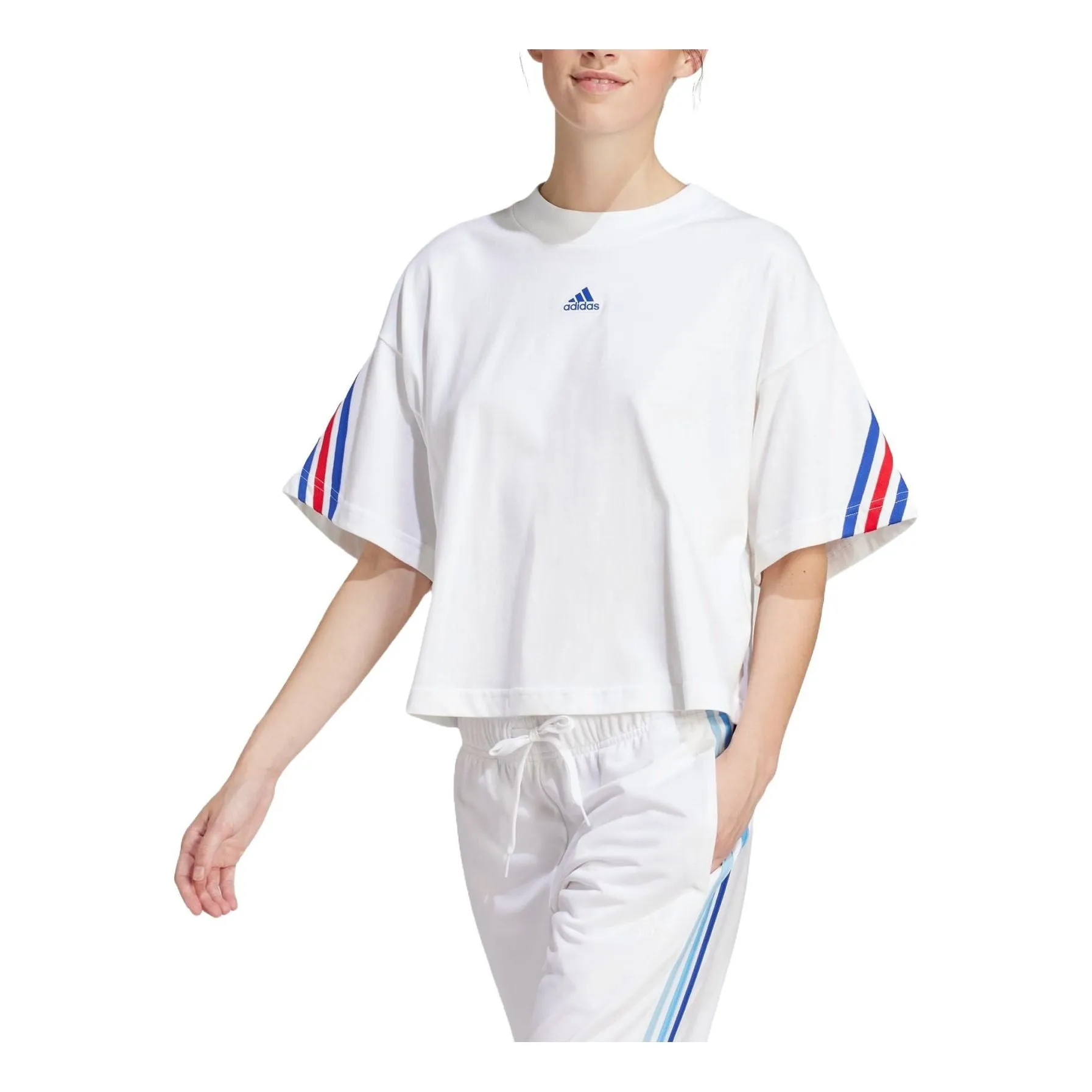 (WMNS) adidas Future Icons 3-Stripes T-shirt 'White' IS3236 sold by KicksCrew