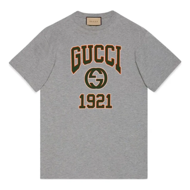 Gucci Cotton Jersey Printed T-Shirt 'Grey' 771758-XJGA5-1230 sold by KicksCrew