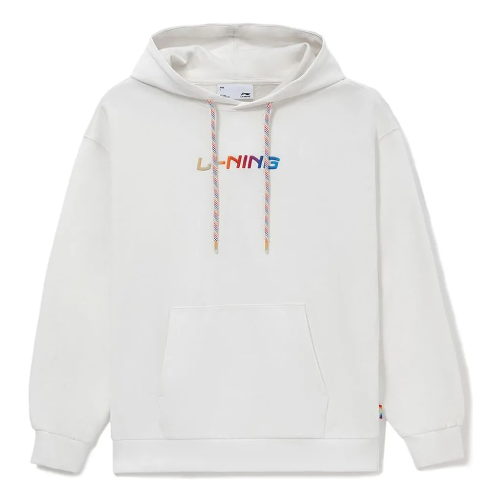 Li-Ning Embroidered Logo Hoodie 'Creamy White' AWDS533-2 sold by KicksCrew