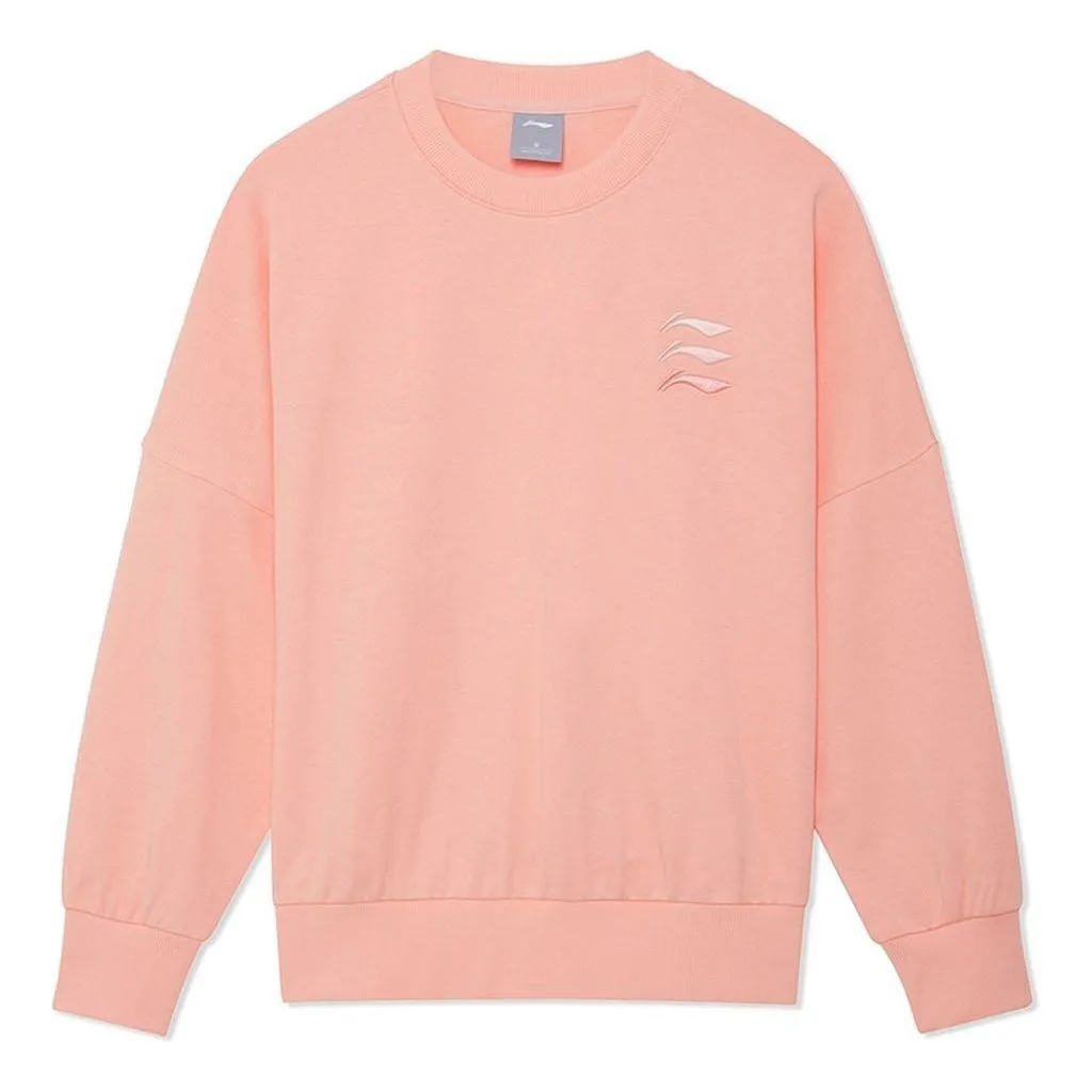 (WMNS) Li-Ning Triple Logo Sweatshirt 'Pink' AWDRF42-5 sold by KicksCrew