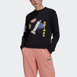 (WMNS) Adidas Originals Sweatshirts 'Black' GN4376 sold by KicksCrew