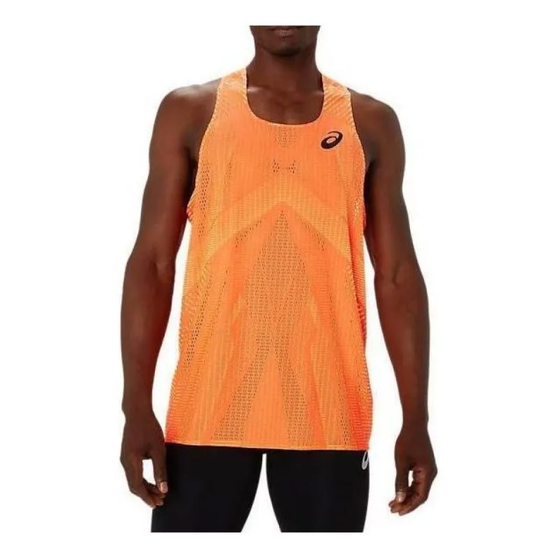 ASICS Actibreeze Singlet Logo Vest 'Sunrrise Red Safety Yellow' 2091A682-601 sold by KicksCrew