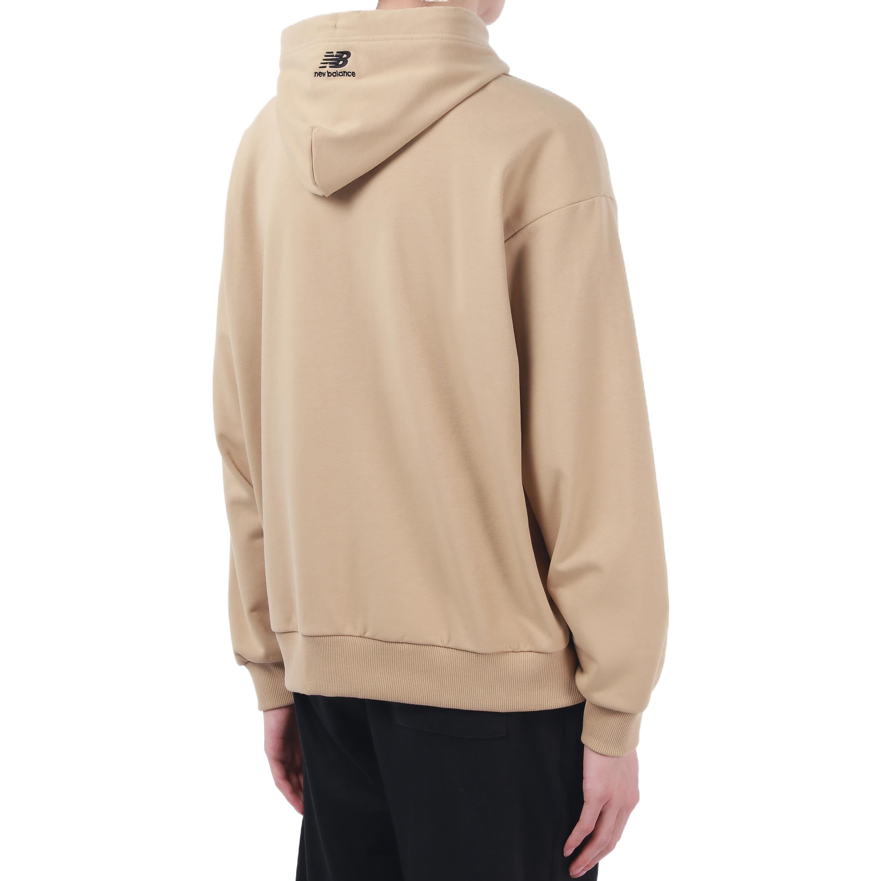 New Balance Logo Print Hoodie 'Beige Black' 5CC44353-BEI sold by KicksCrew product image thumbnail 5