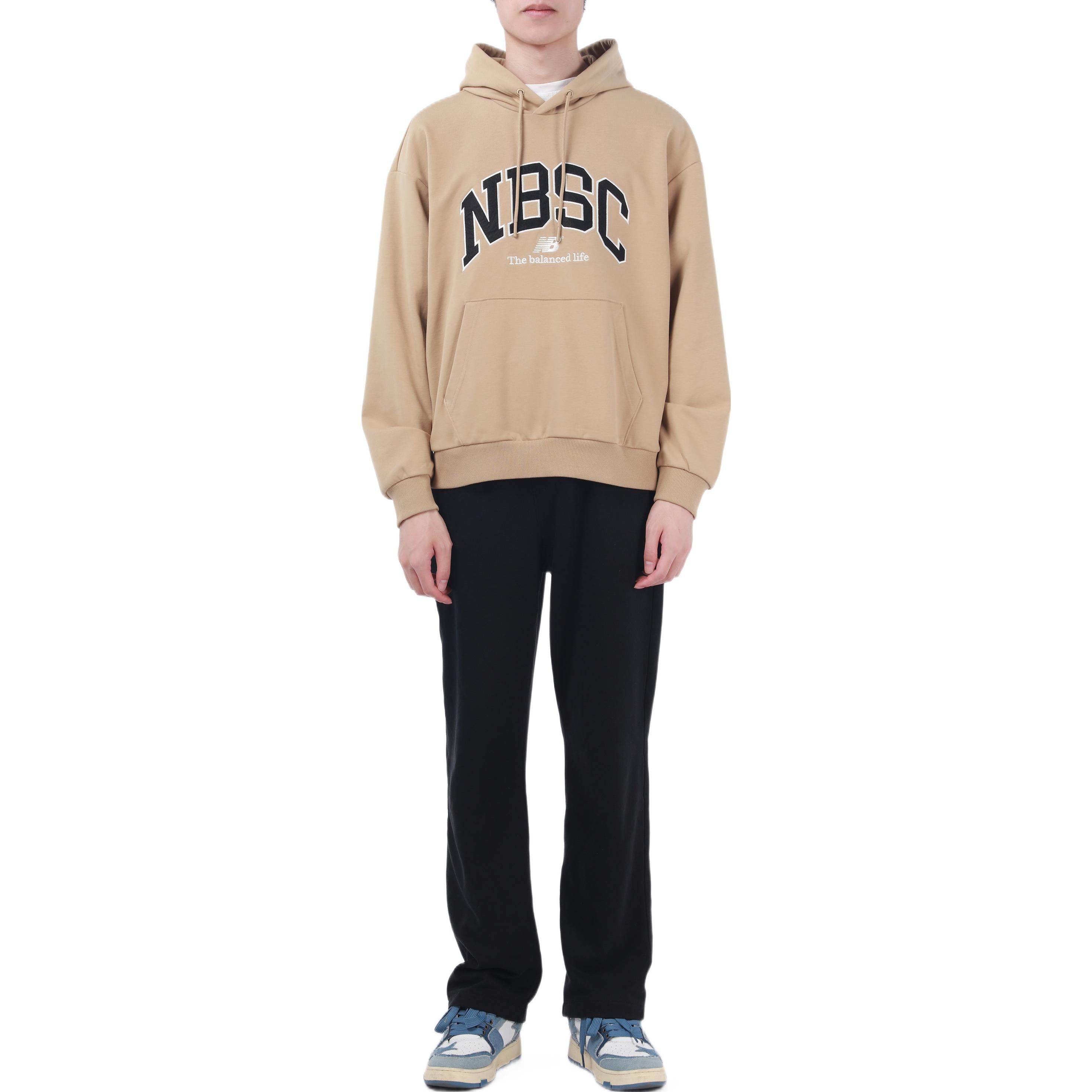 New Balance Logo Print Hoodie 'Beige Black' 5CC44353-BEI sold by KicksCrew product image thumbnail 3