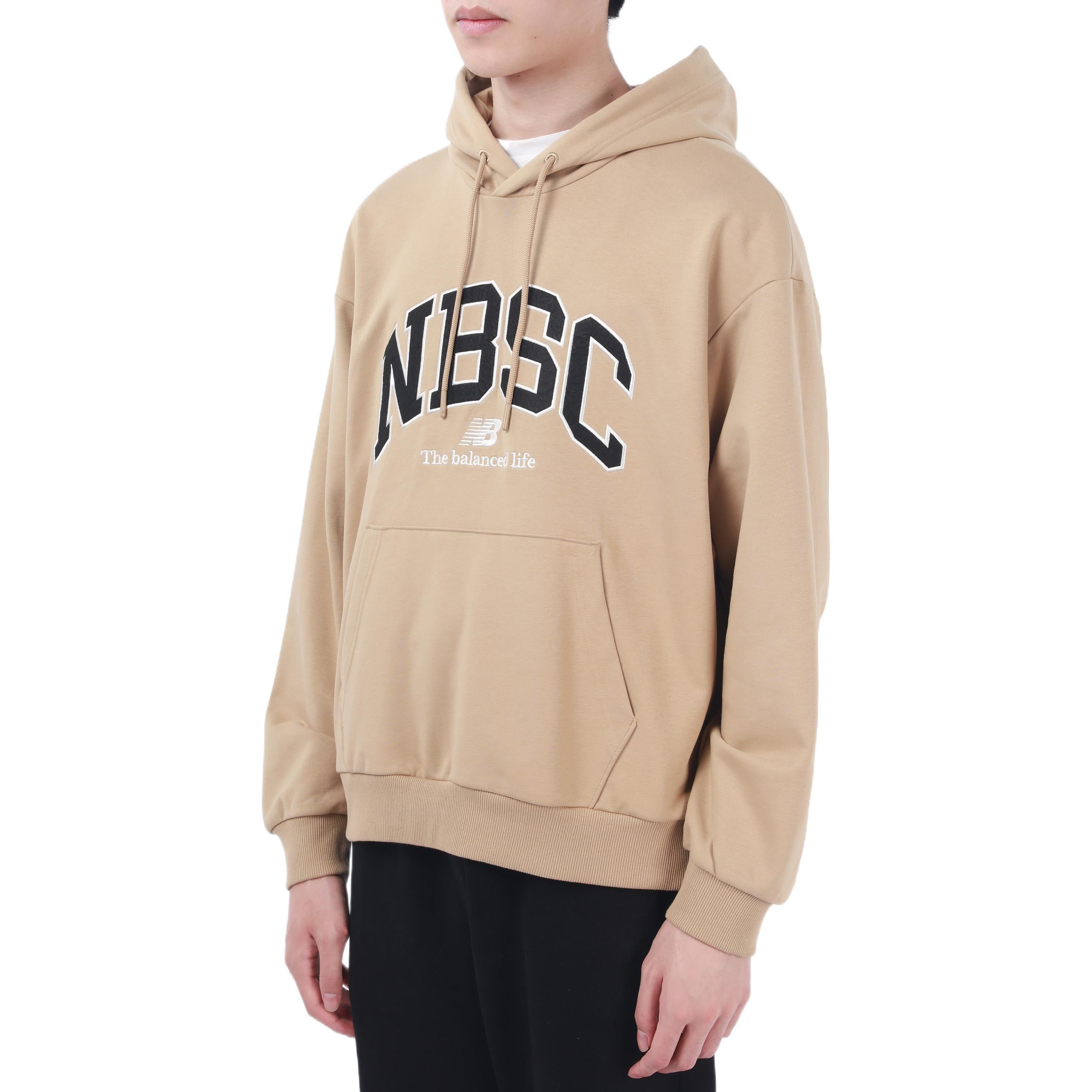 New Balance Logo Print Hoodie 'Beige Black' 5CC44353-BEI sold by KicksCrew product image thumbnail 4