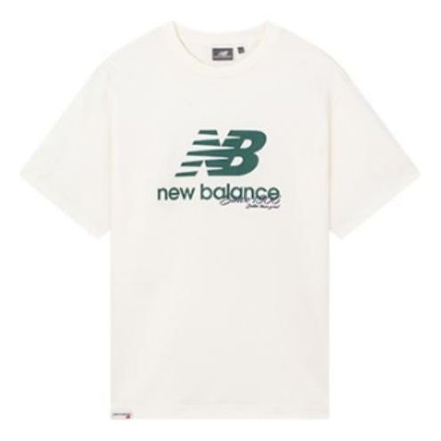 New Balance Essentials Graphic Logo Tee 'White Green' 5ED25333-CRE sold by KicksCrew