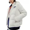 FILA FUSION Logo Print Down Jacket 'White Black' T11M042902F-WT sold by KicksCrew