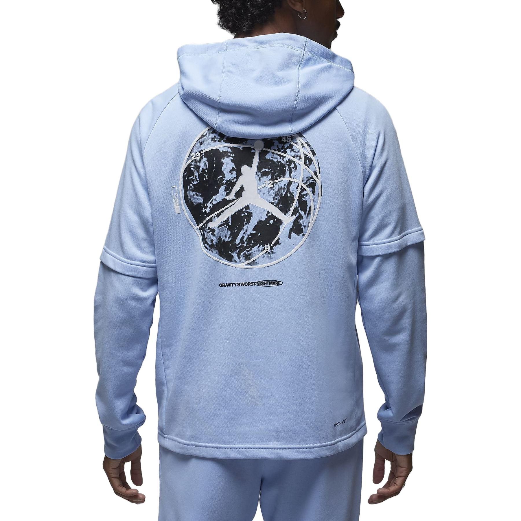 Air Jordan Dri-FIT Sport Graphic Fleece Pullover Hoodie 'Royal Tint' FB7570-425 sold by KicksCrew product image thumbnail 4