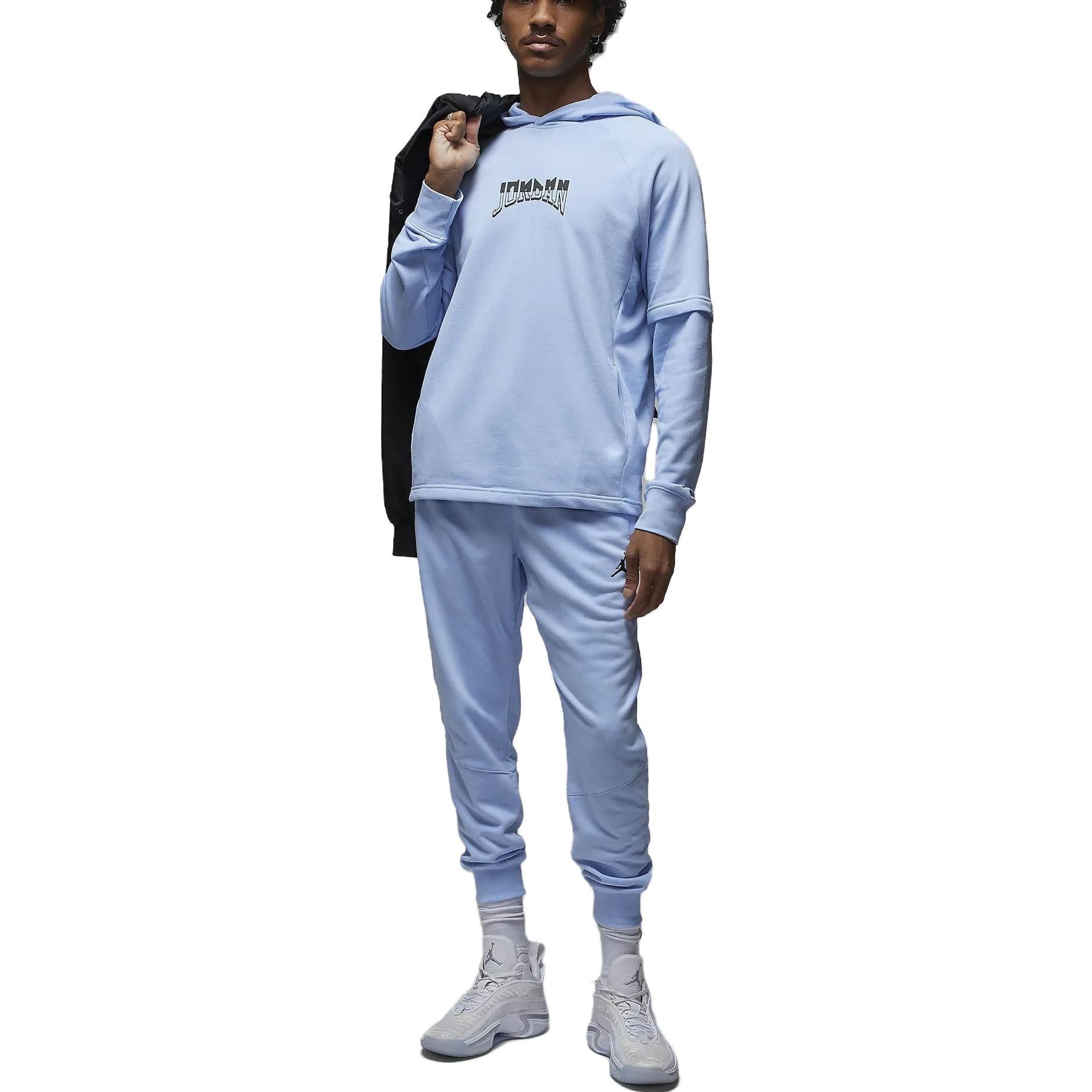 Air Jordan Dri-FIT Sport Graphic Fleece Pullover Hoodie 'Royal Tint' FB7570-425 sold by KicksCrew product image thumbnail 3