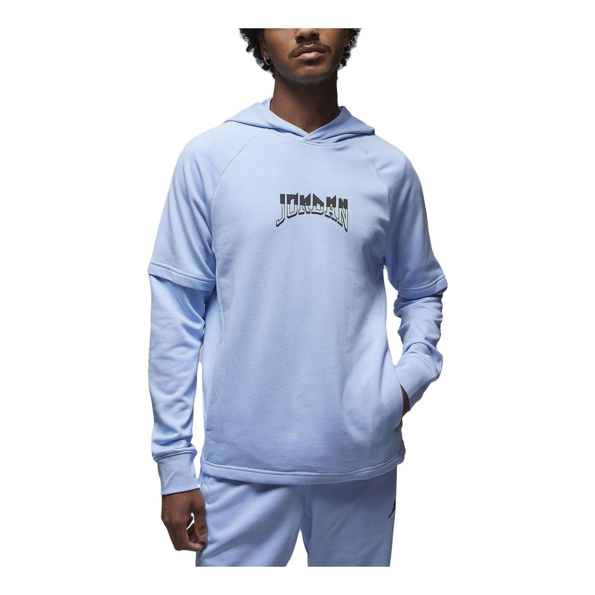 Air Jordan Dri-FIT Sport Graphic Fleece Pullover Hoodie 'Royal Tint' FB7570-425 sold by KicksCrew