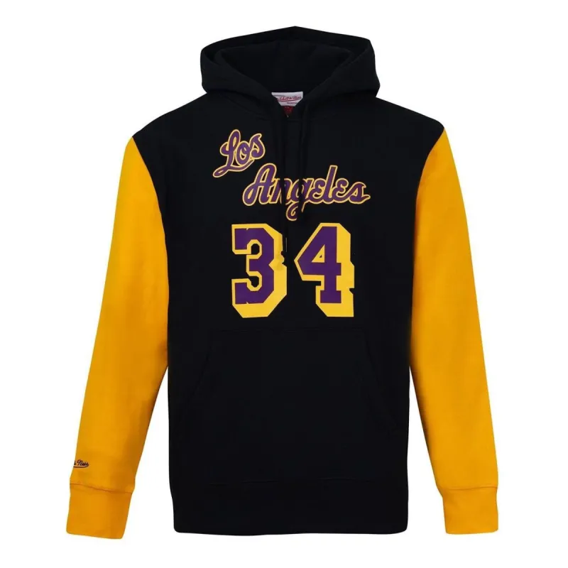 Mitchell & Ness x NBA LA Lakers 2004 Hoodie 'Shaquille O'neal 34' FNNP3417-LAL04SONBKGD sold by KicksCrew