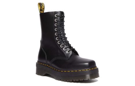 (WMNS) Dr. Martens 1490 Quad Leather Boots 'Black' 31147001 sold by KicksCrew