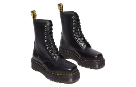 (WMNS) Dr. Martens 1490 Quad Leather Boots 'Black' 31147001 sold by KicksCrew