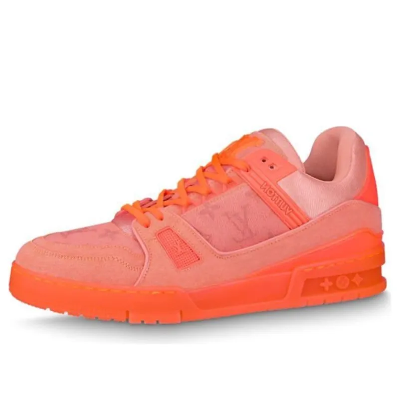 LOUIS VUITTON x Virgil Abloh Trainer Sneakers 'Virgil Peach' 1A8KCS sold by KicksCrew