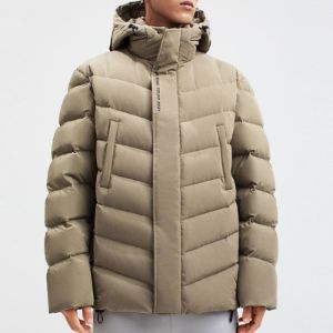ASICS Puffer Down Jacket 'Khaki' 2031D748-020 sold by KicksCrew