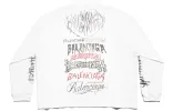 Balenciaga DIY Metal Long Sleeve T-Shirt Medium Fit 'White Black Red' 699191TPVO29065 sold by KicksCrew