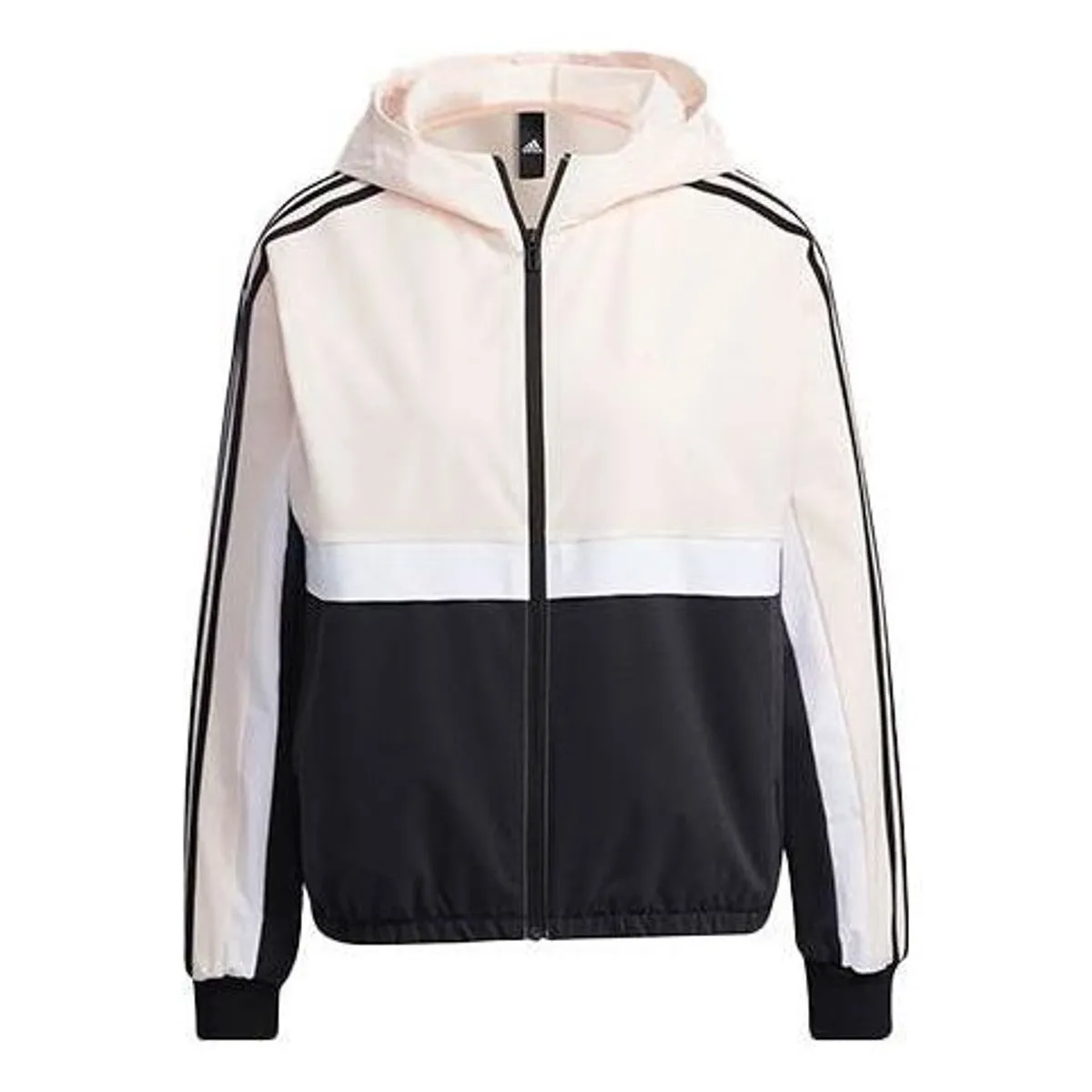(WMNS) adidas Hooded Jacket 'Black Pink' GP0622 sold by KicksCrew
