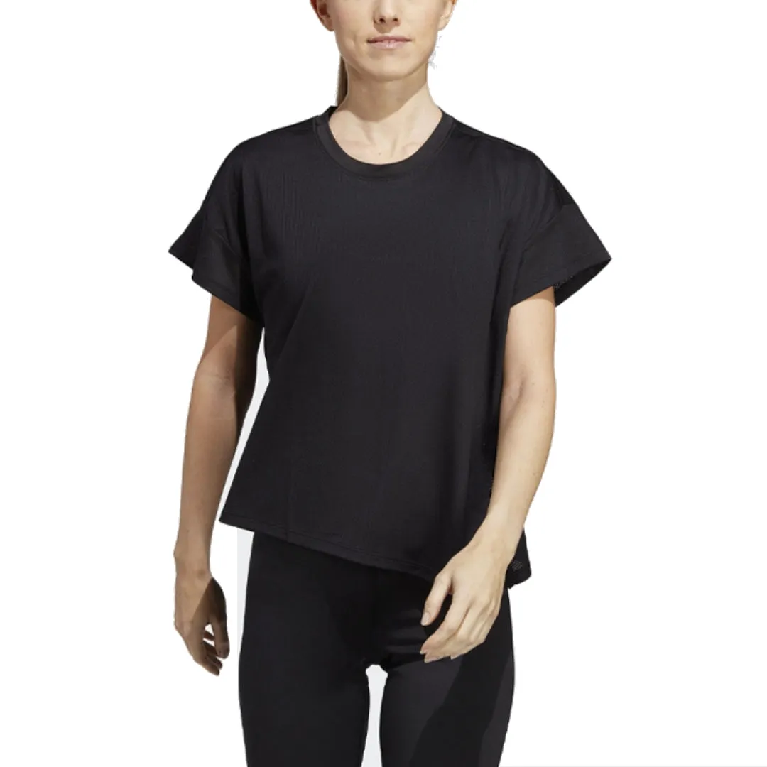 (WMNS) adidas HIIT AEROREADY Quickburn Training T-Shirt Asia Sizing 'Black' HY5407 sold by KicksCrew product image thumbnail 3