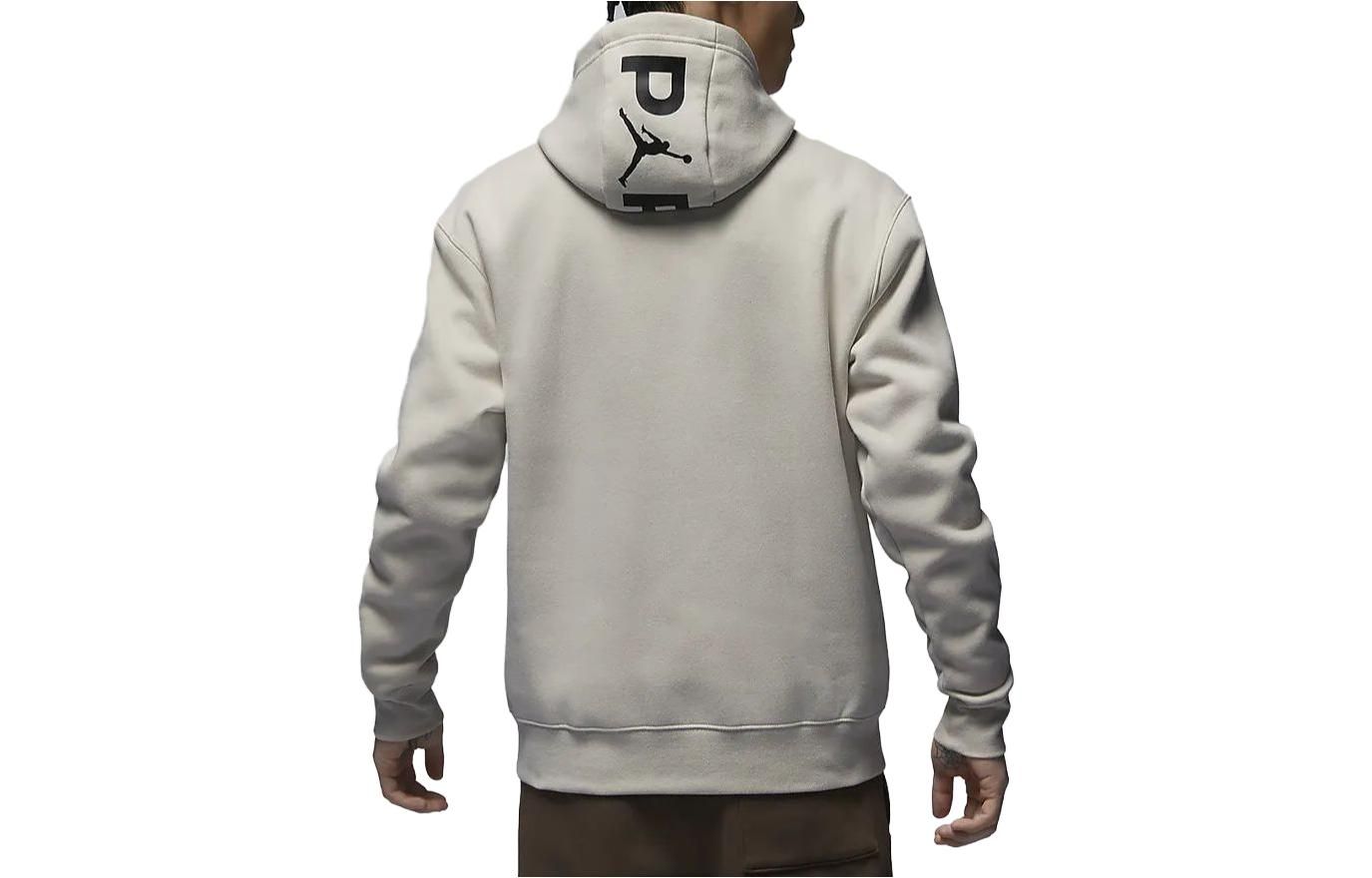 Air Jordan Paris Saint-Germain Logo Hoodie 'Light Bone Black' DZ2924-072 sold by KicksCrew product image thumbnail 2