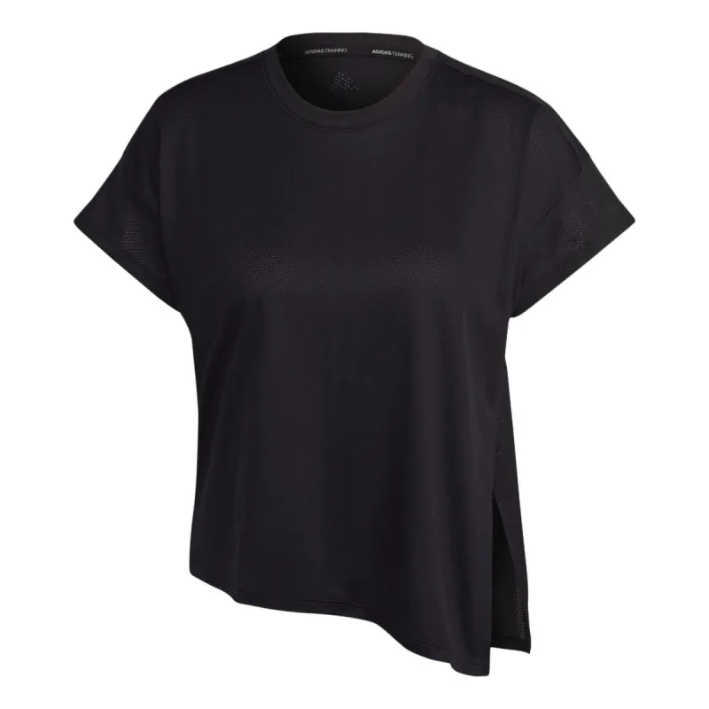 (WMNS) adidas HIIT AEROREADY Quickburn Training T-Shirt Asia Sizing 'Black' HY5407 sold by KicksCrew