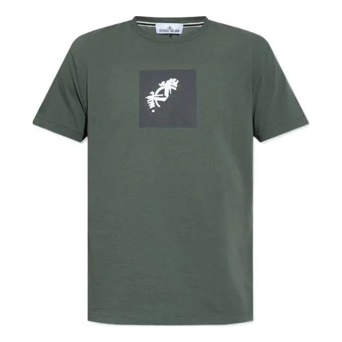 STONE ISLAND Compass Print T-shirt 'Dark Green' 80152NS83-V0059 sold by KicksCrew